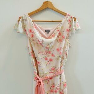 Ann Taylor Petite Floral Silk Dress Size 12P